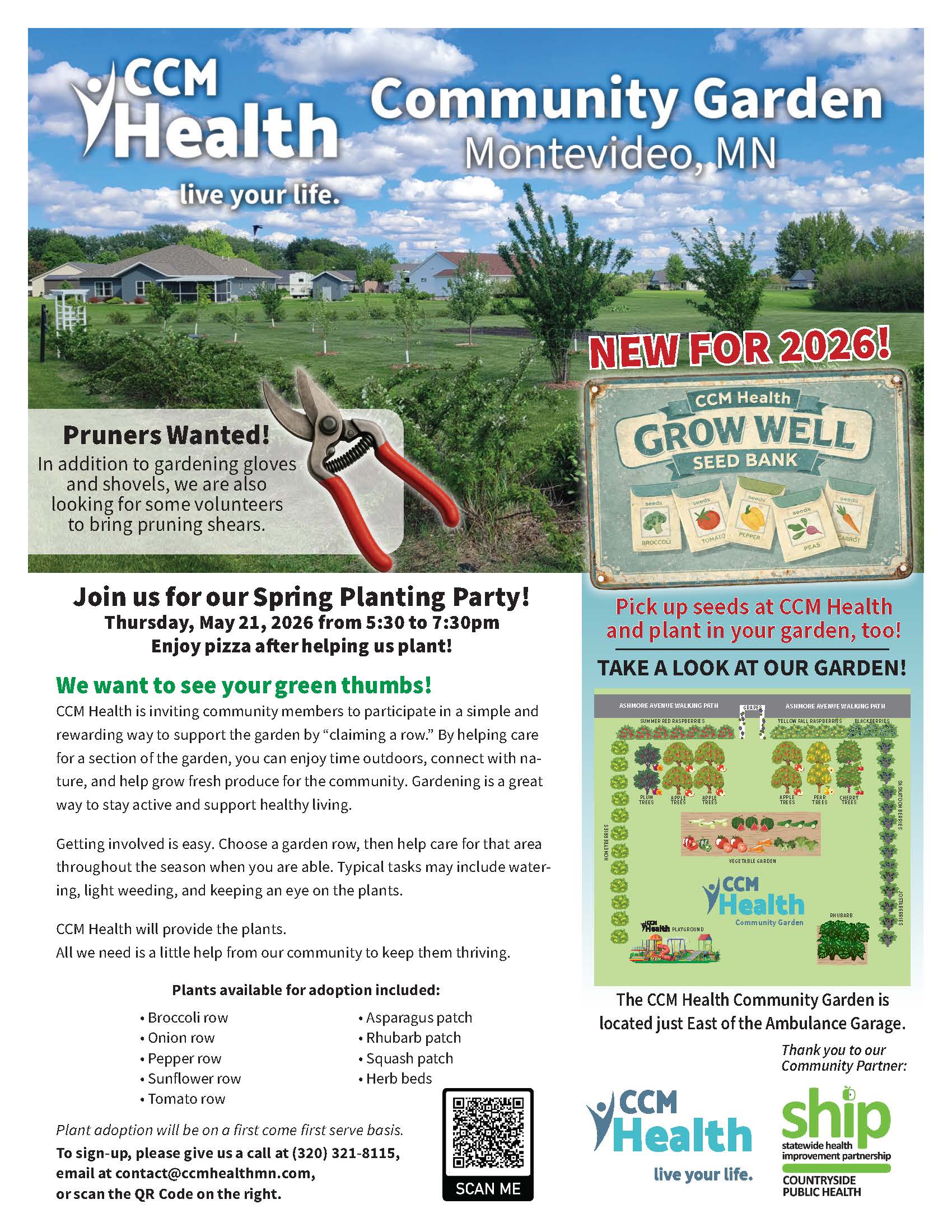 2026 Community Garden Information Flyer - CCM Health