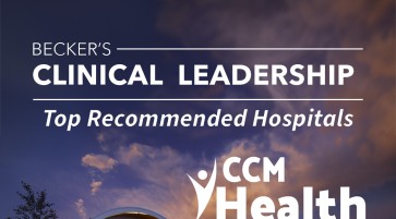 Article image: CCM Health Recognized as Top Recommended Hospital in Minnesota by Becker's Hospital Review