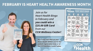 Article image:  Heart Health Awareness Month 2026 - Heart Health Bingo Social Media and Screen Graphic 012126