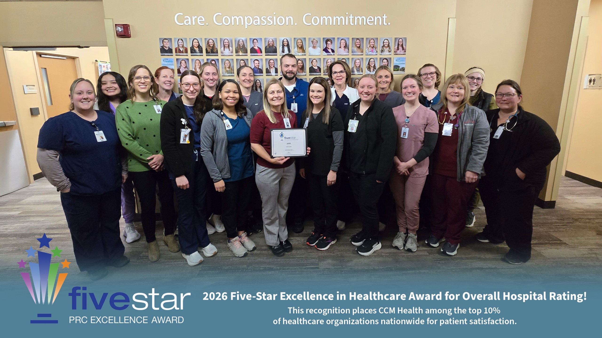 CCM Health employees Receives National 2026 Five-Star PRC Excellence in Healthcare Award