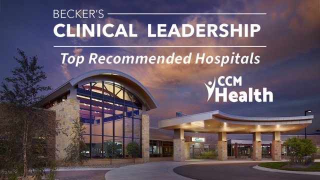 Image of CCM Health with title of it being a top recommended hospital.
